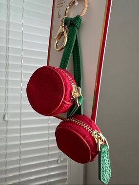 Piper K Cherry Bag Charm Dangle Key Holder